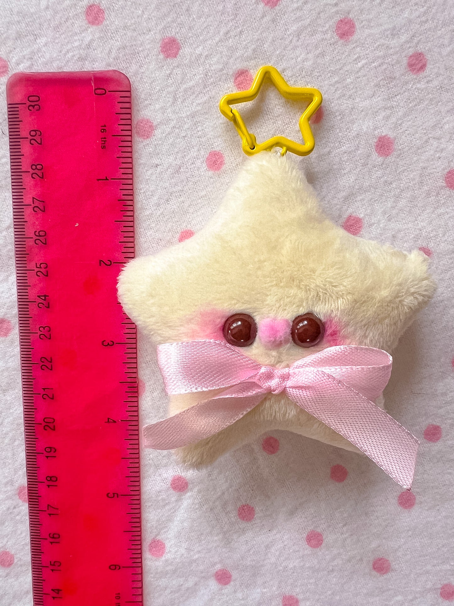 Mini Star Keychain with Pink Bowtie