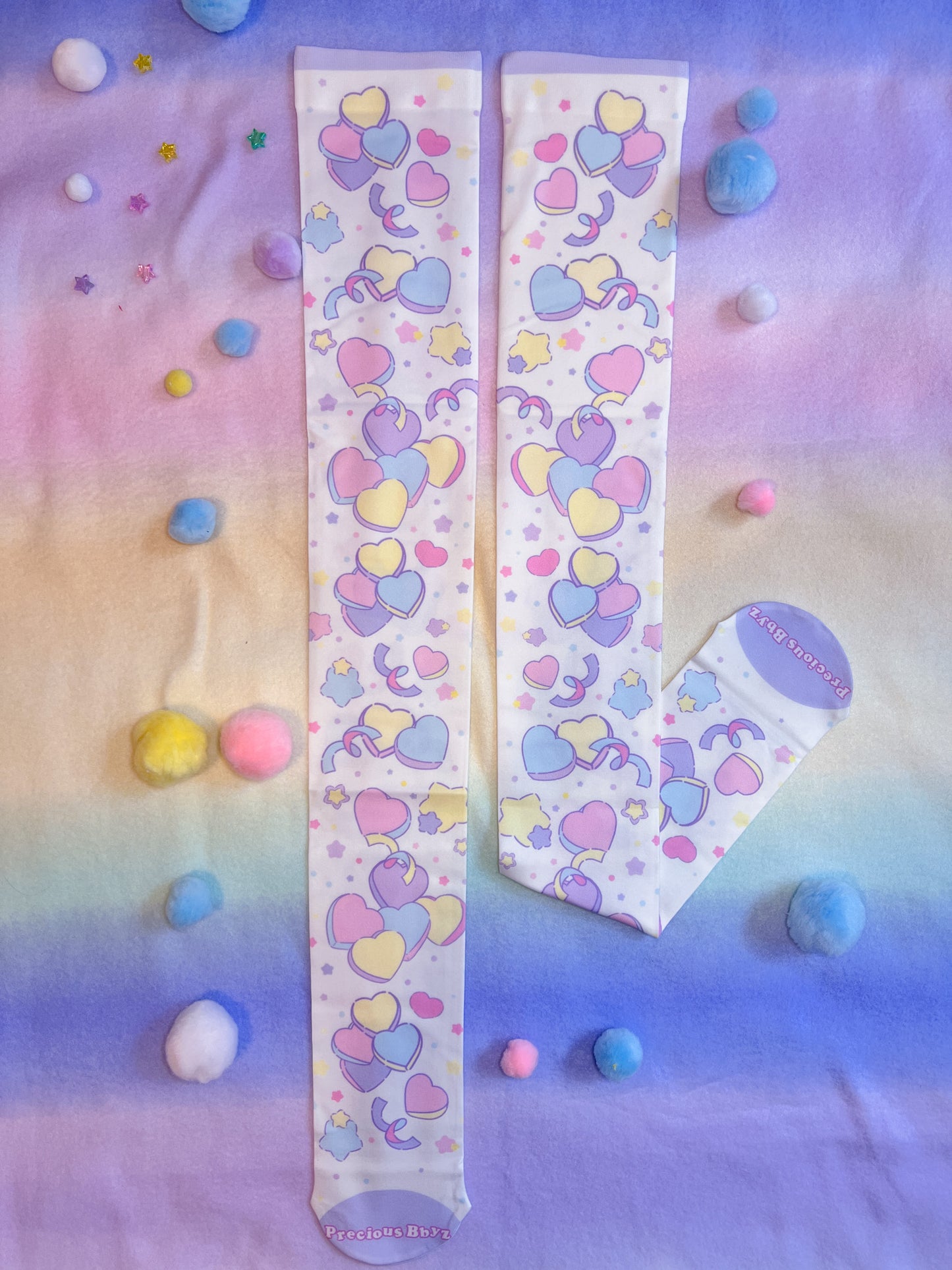 Conversation Confetti Hearts Stockings