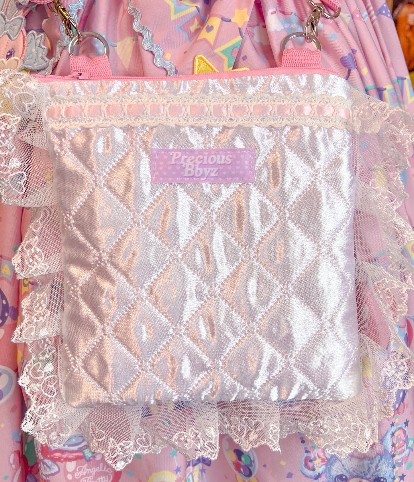 Precious Moments Applique Satin Purse