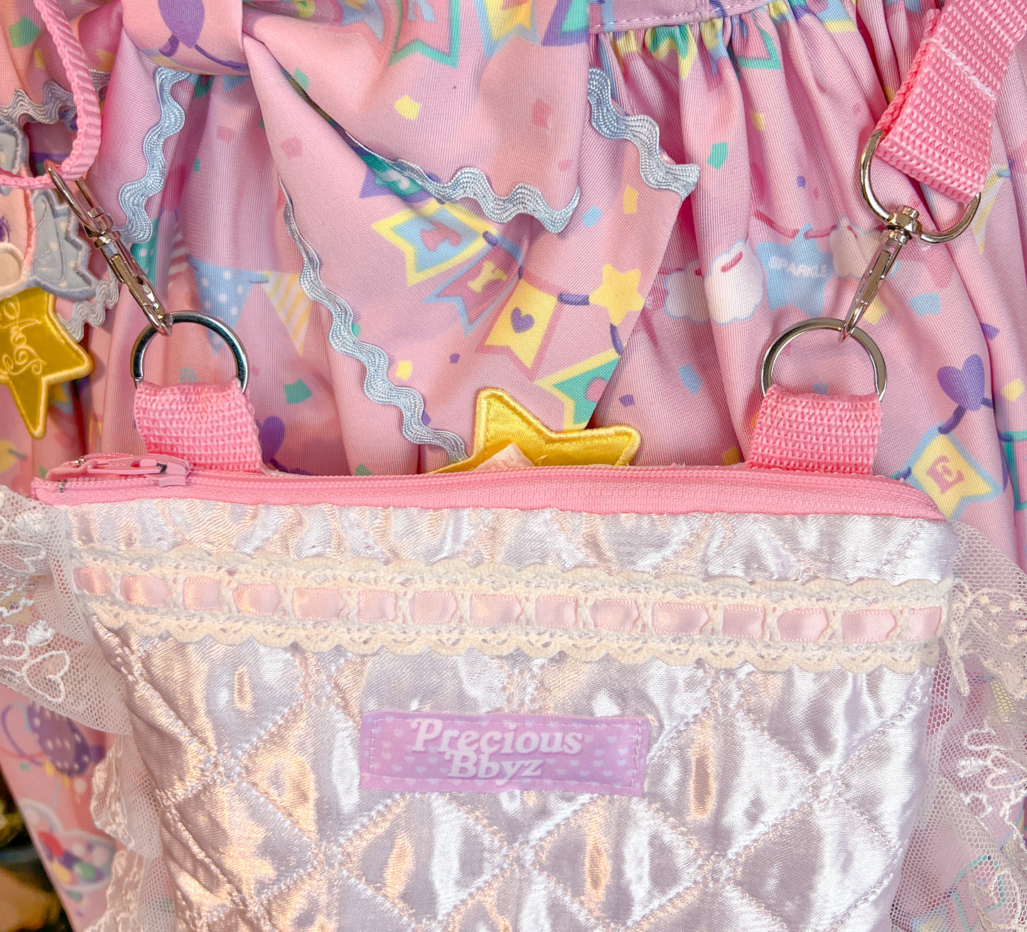 Precious Moments Applique Satin Purse