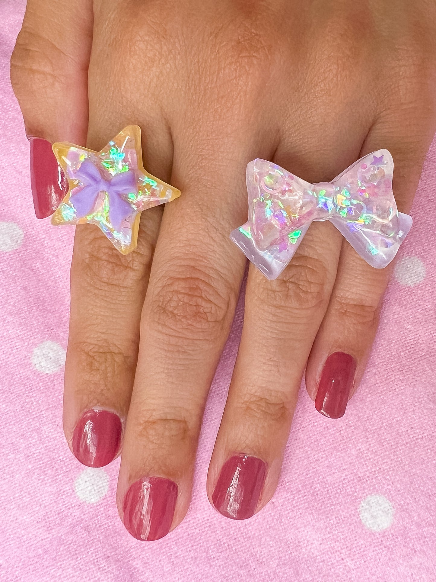 Yellow Sparkle Star Ring