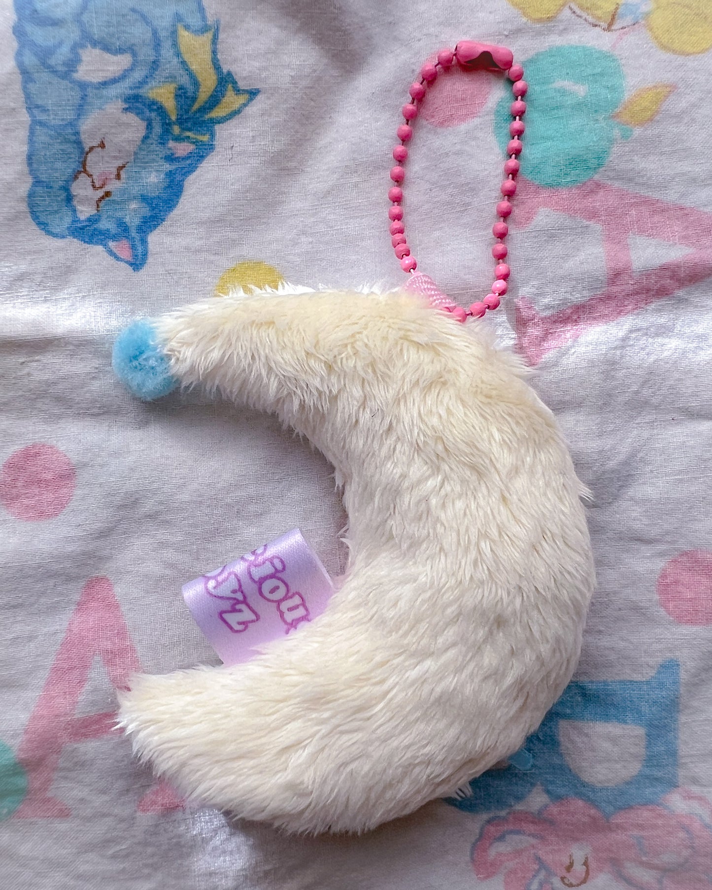 Baby Moon w/Polka Dot Hat Plush Charm