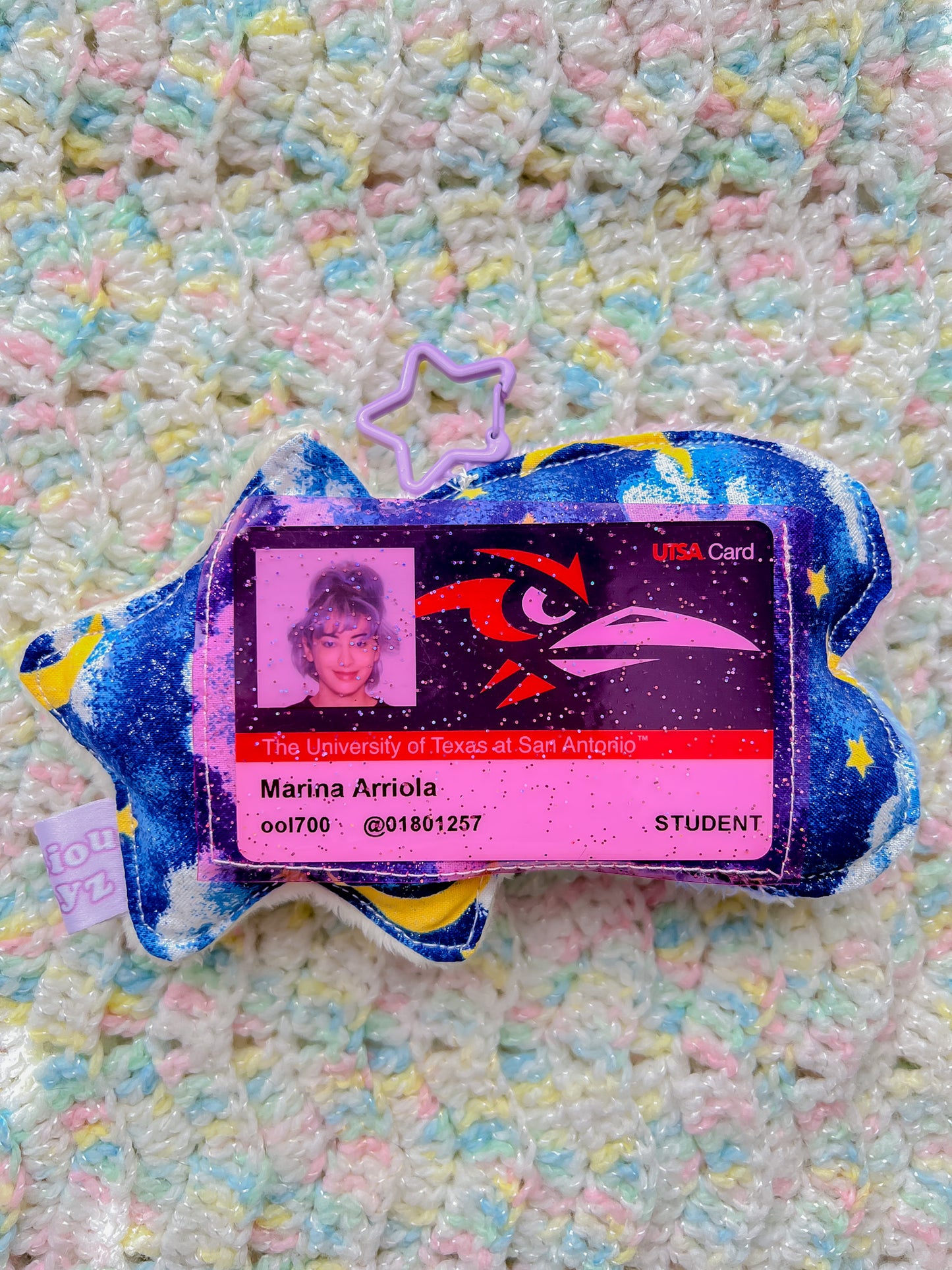Shooting Star Minky Pass Case