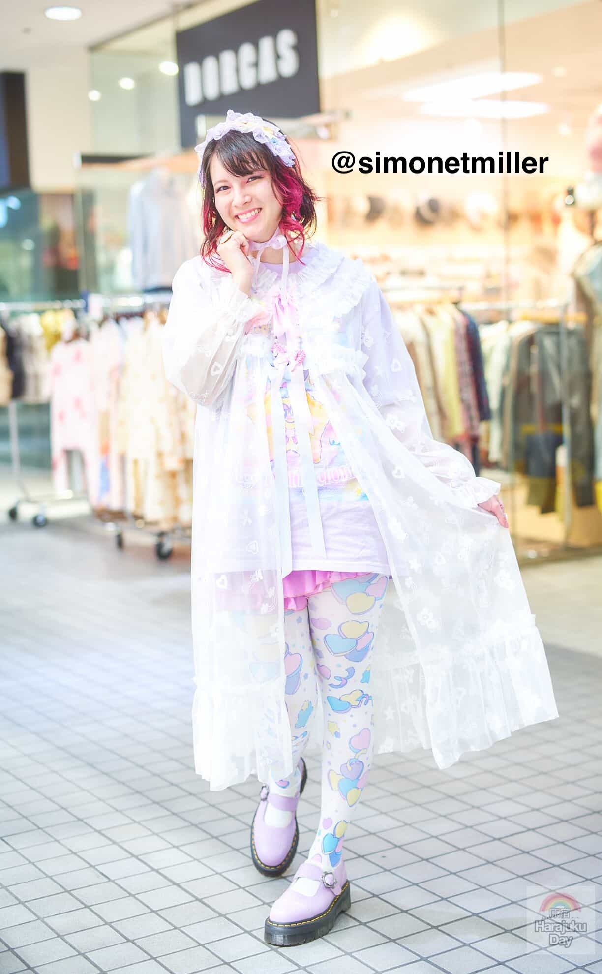 Conversation Confetti Hearts Tights