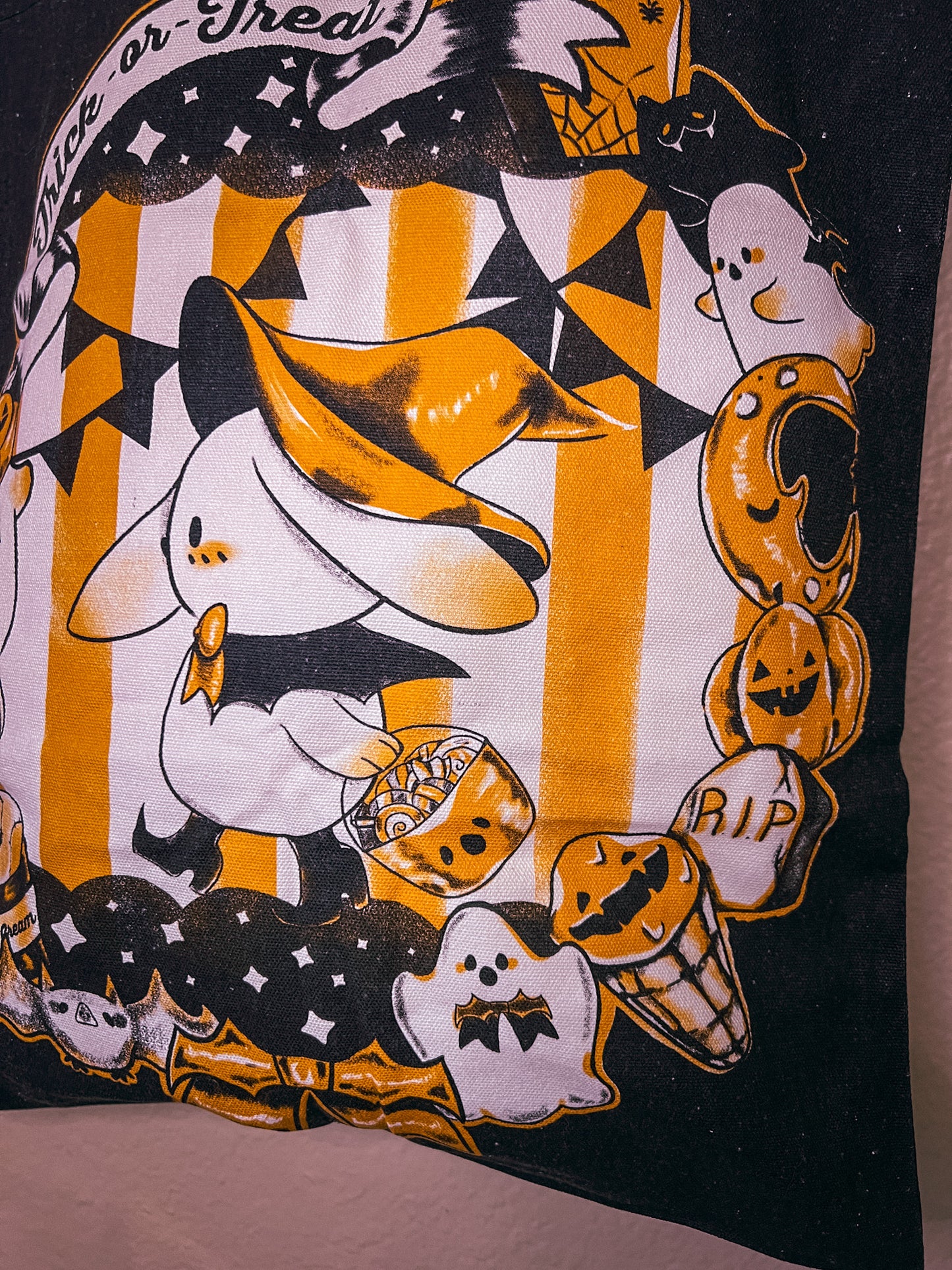Tricks and Treats Spoopy Canvas Tote