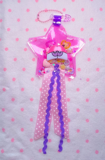 Pink Glitter Jelly Star Bag Charm (Copy)