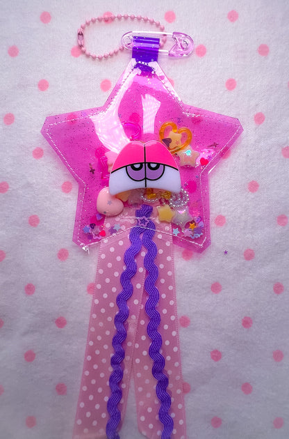 Pink Glitter Jelly Star Bag Charm (Copy)