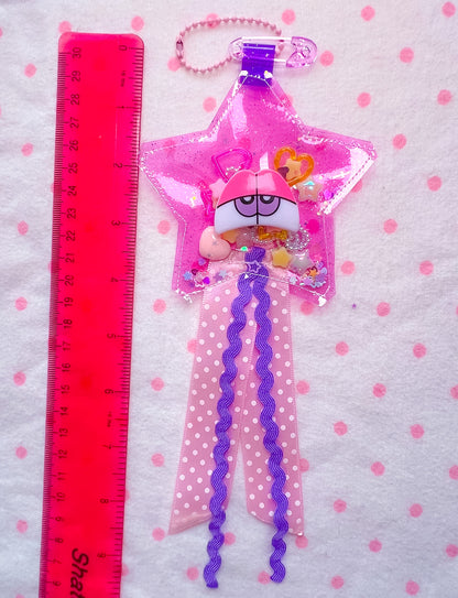 Pink Glitter Jelly Star Bag Charm (Copy)