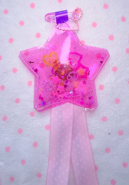Pink Glitter Jelly Star Bag Charm (Copy)
