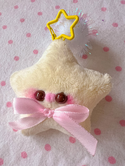Mini Star Keychain with Pink Bowtie