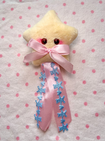 Baby Star Plush Brooch w/Teddy Bear Trim