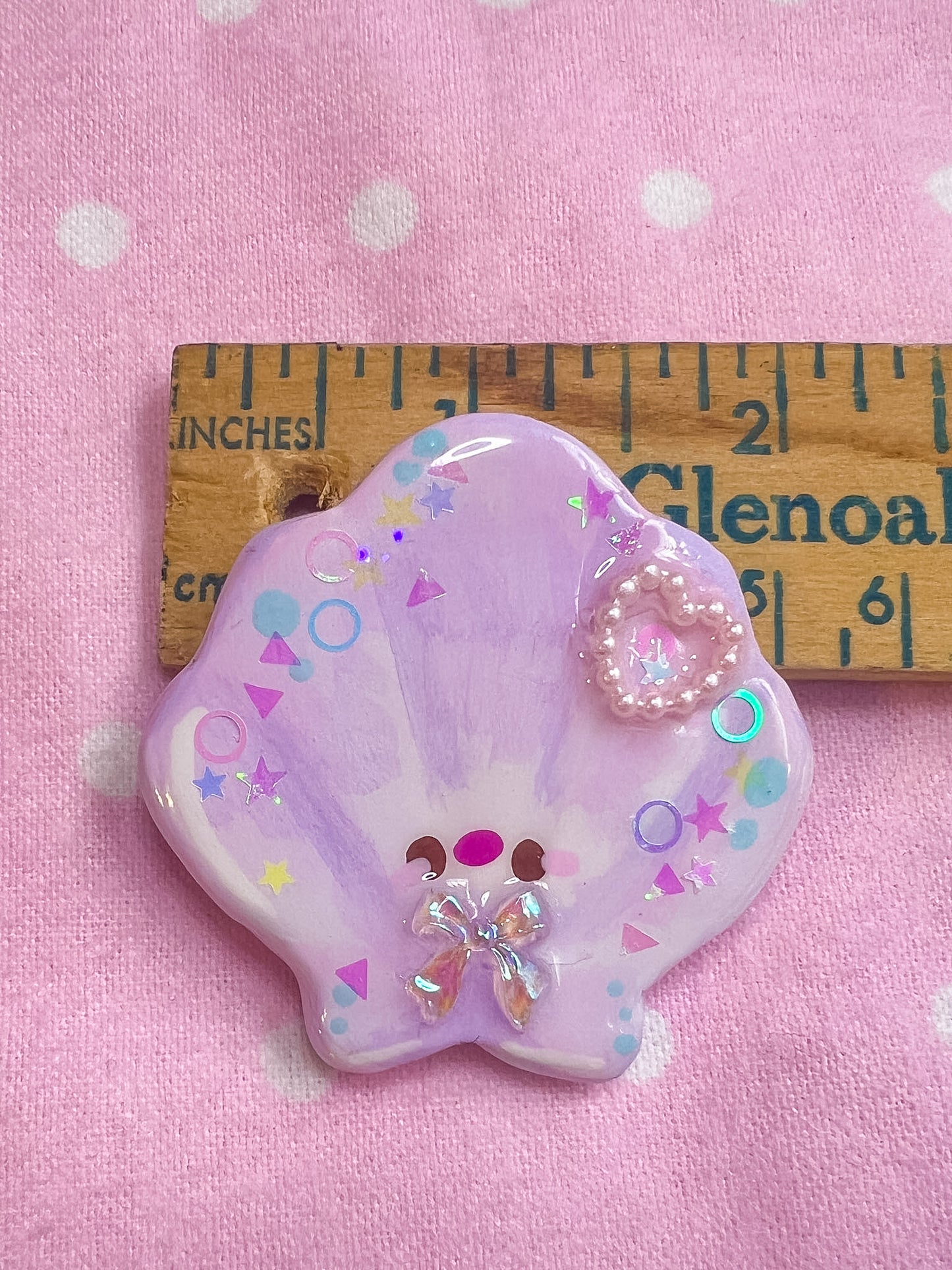 Sea Shell Handmade Clay Pin