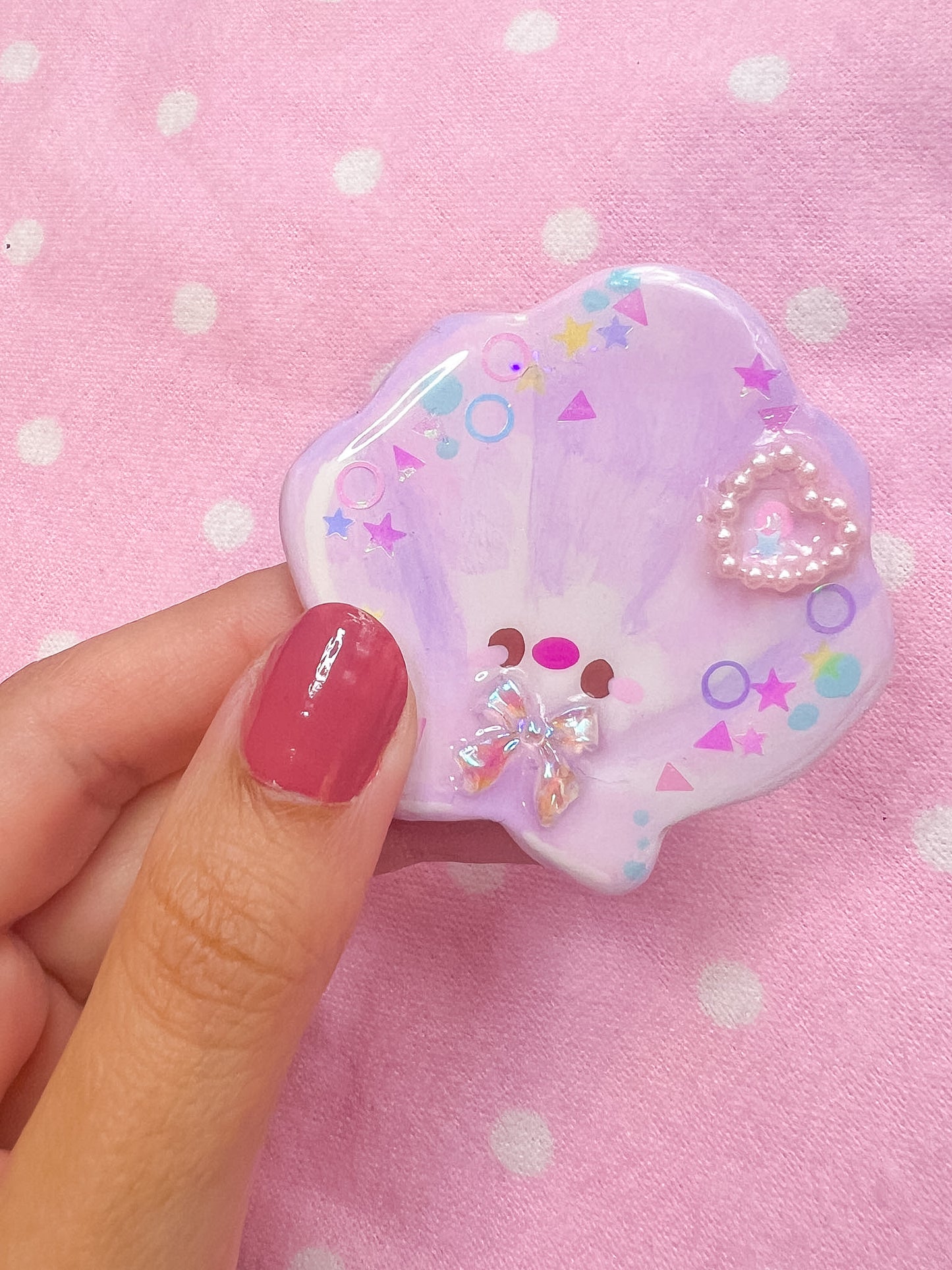 Sea Shell Handmade Clay Pin