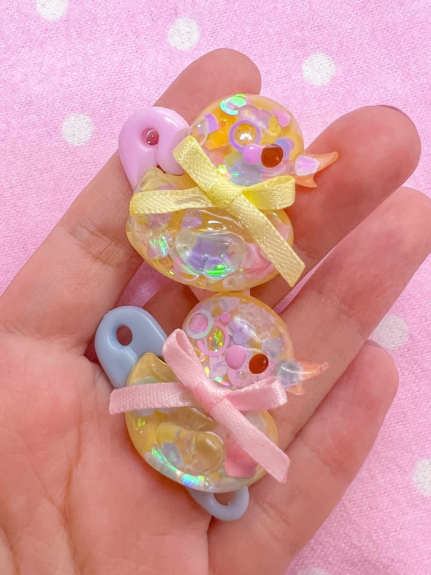 Ducky Resin Pins (Pink and Blue)