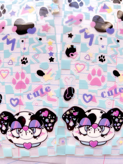 Dottie Dalmatian Clear Sticker Sheet