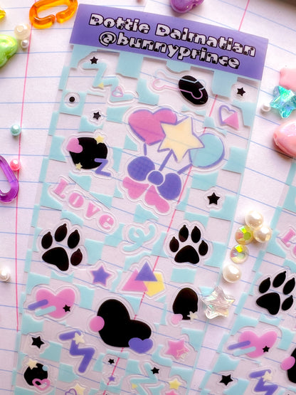 Dottie Dalmatian Clear Sticker Sheet