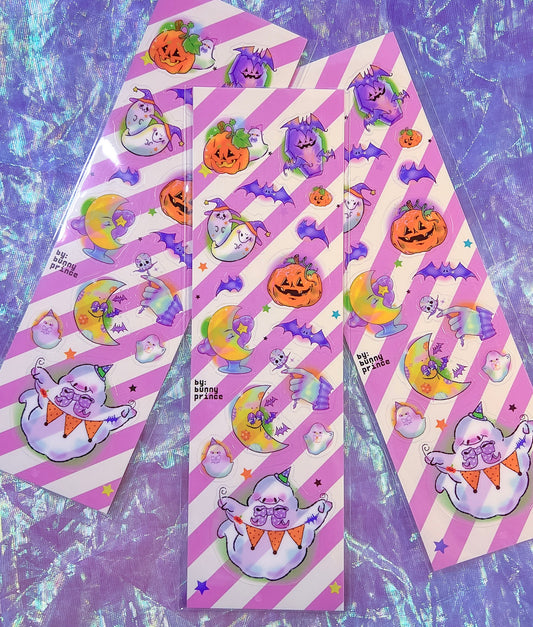 Glowing Halloween Clear Sticker Sheet