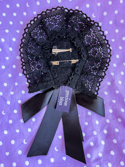 Rose Lattice Coffin Brocade Brooch