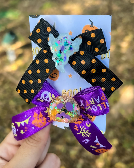 Glittering Halloween Hair Clips (D)