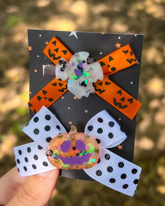 Glittering Halloween Hair Clips (B)