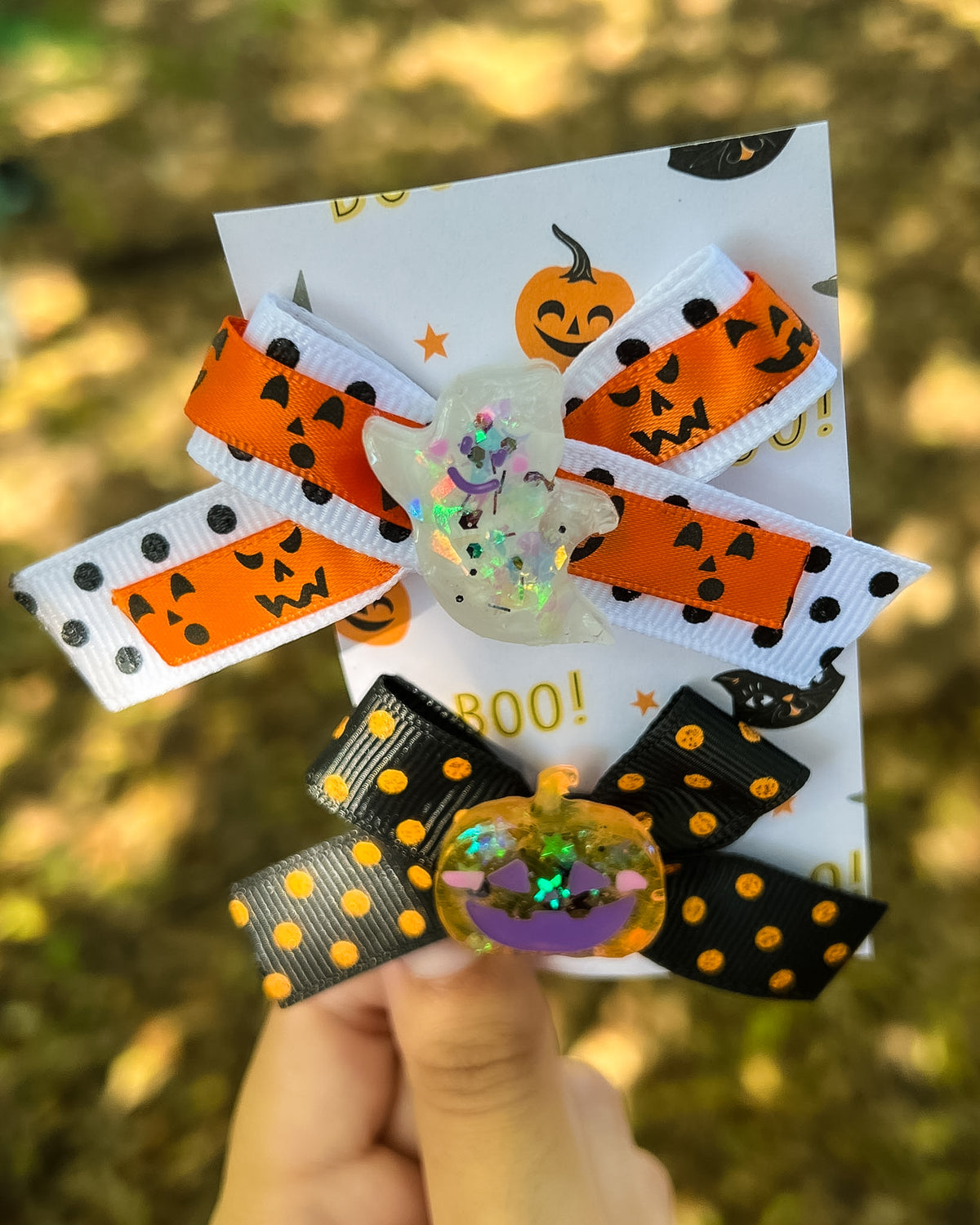 Glittering Halloween Hair Clips (C)