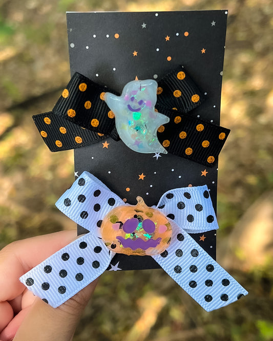 Glittering Halloween Hair Clips (A)