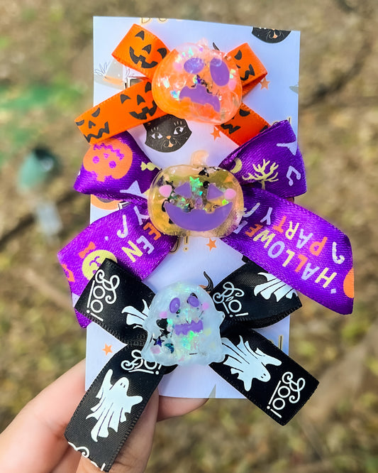 Glittering Halloween Hair Clips (E)