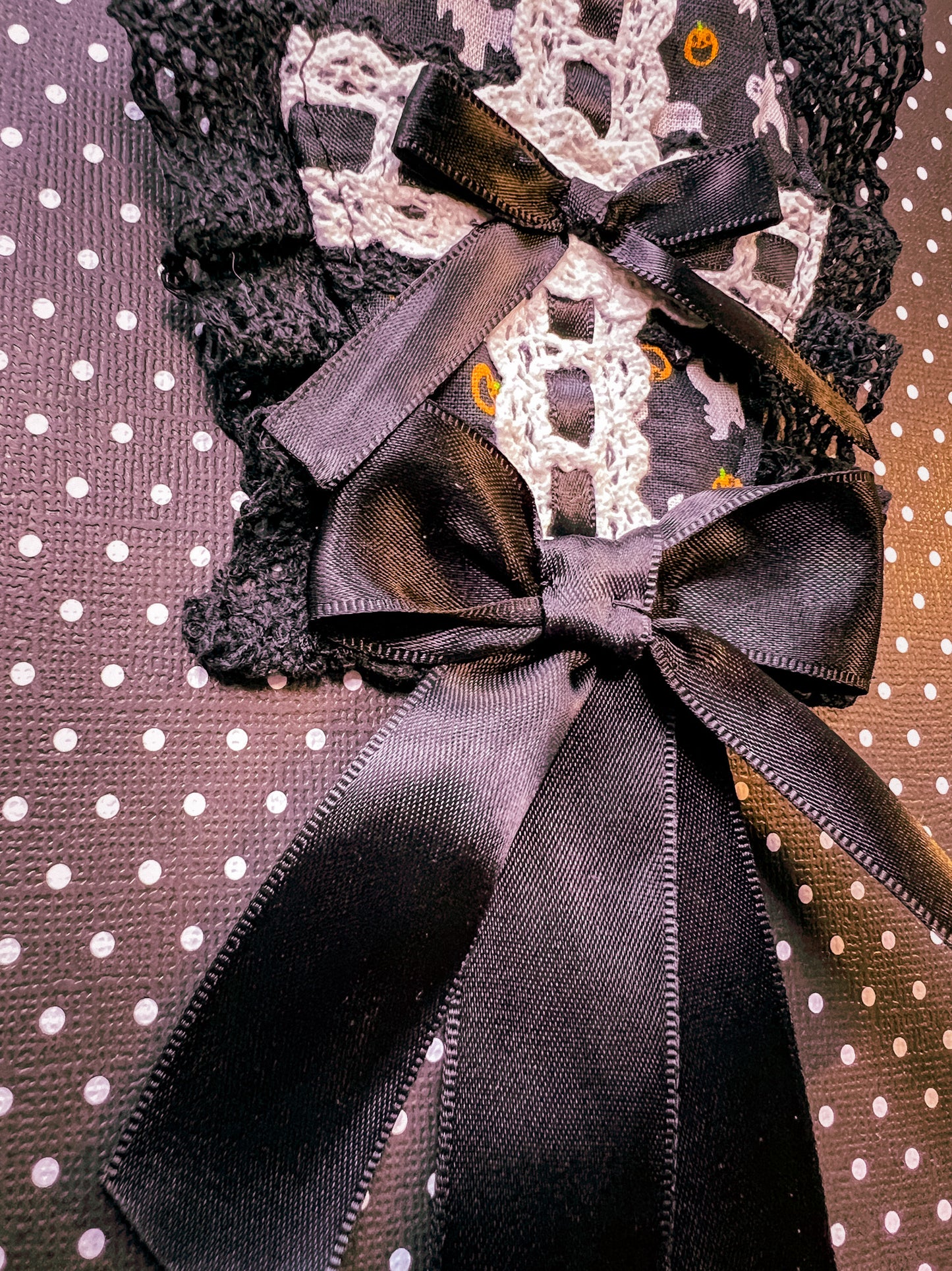 Ghosts and Pumpkins Coffin Brooch (A)