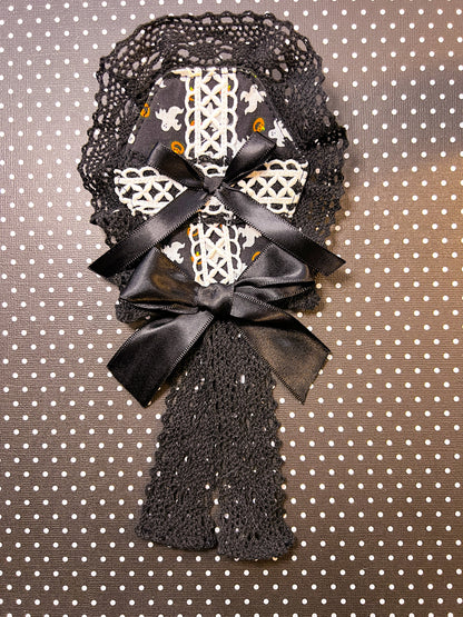 Ghosts and Pumpkins Coffin Brooch (B)