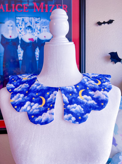 Cloudy Night Cotton Detachable Collar