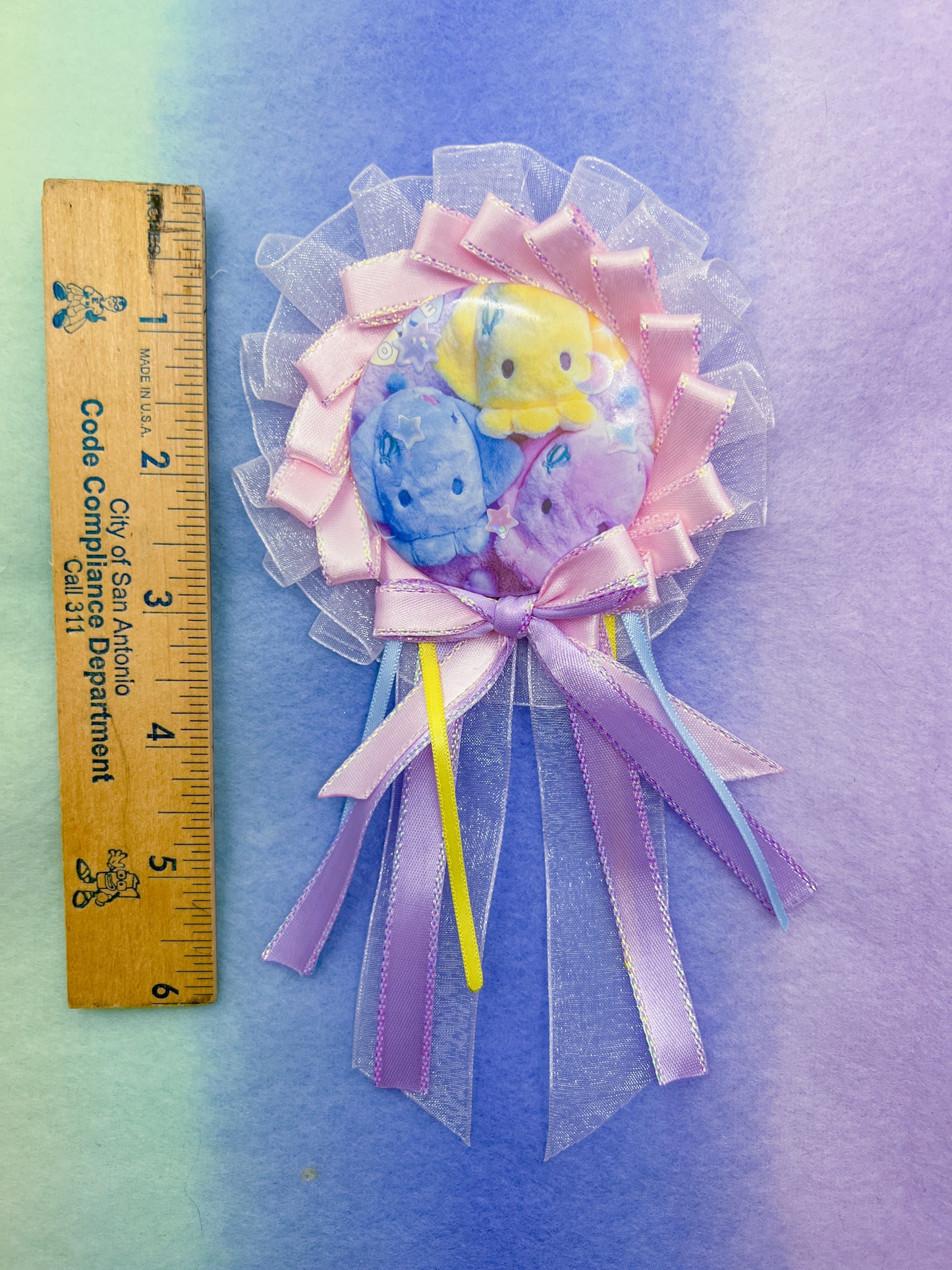 Sherbet Squibs Handmade Rosette Brooch