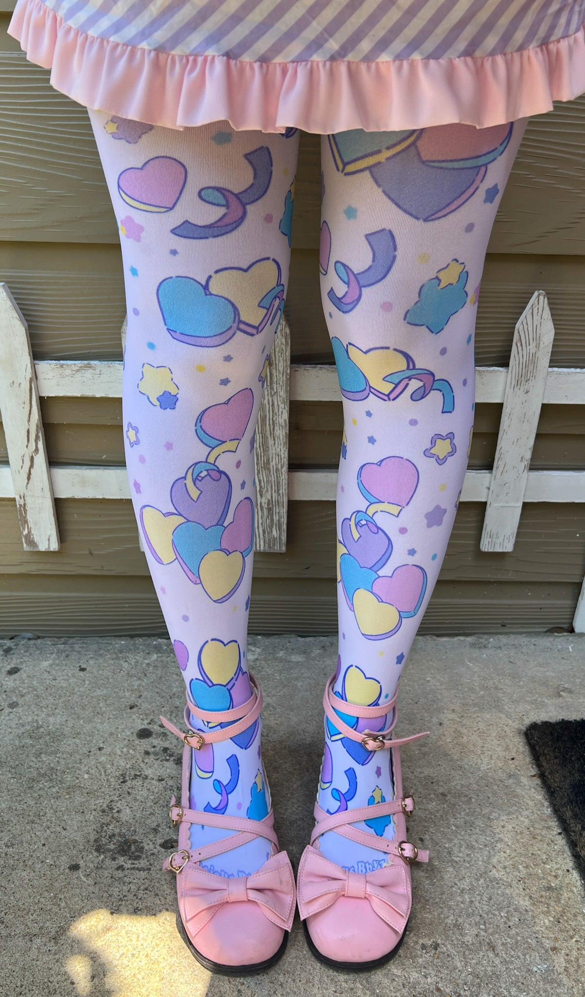 Conversation Confetti Hearts Tights