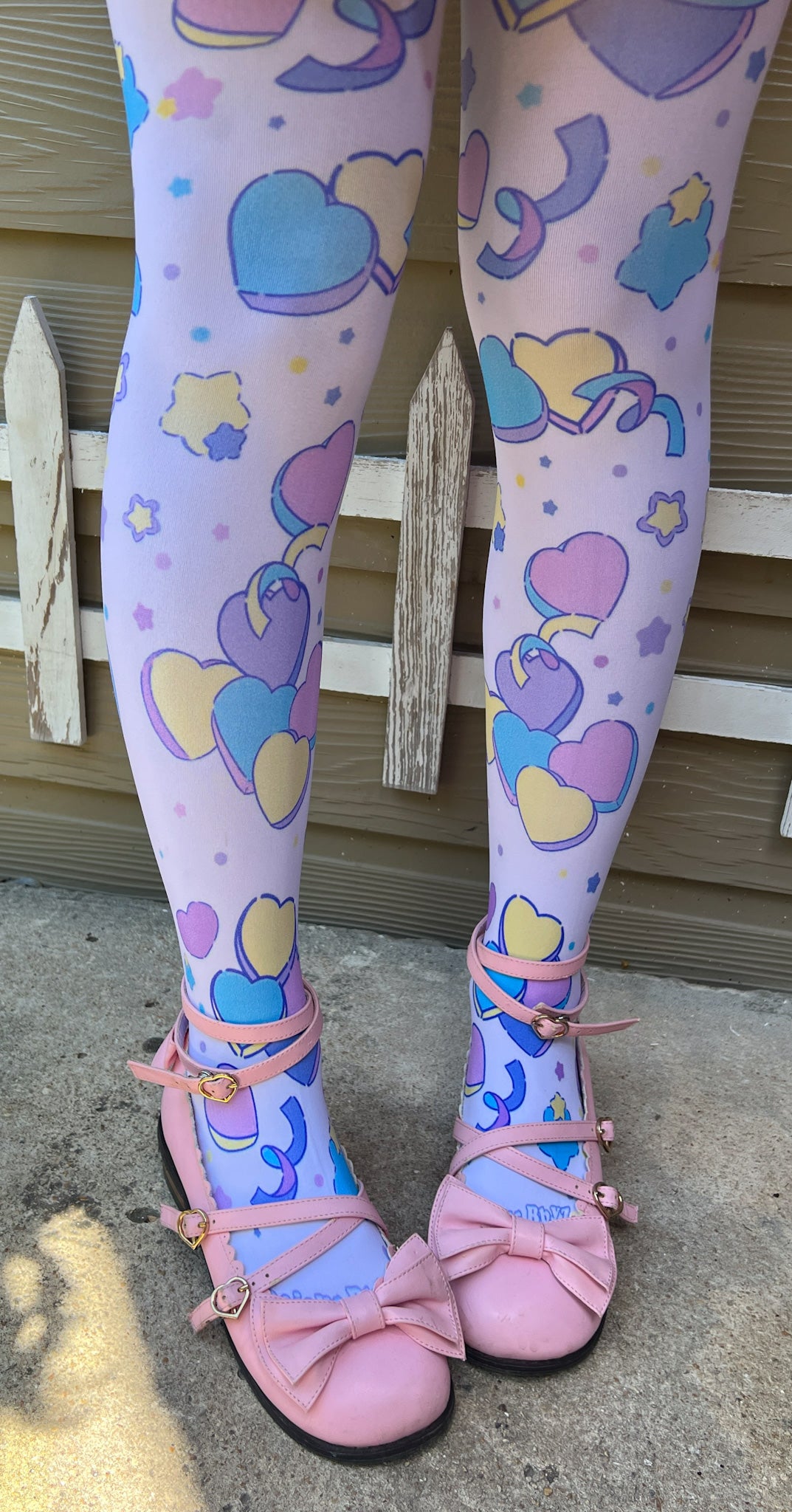 Conversation Confetti Hearts Tights