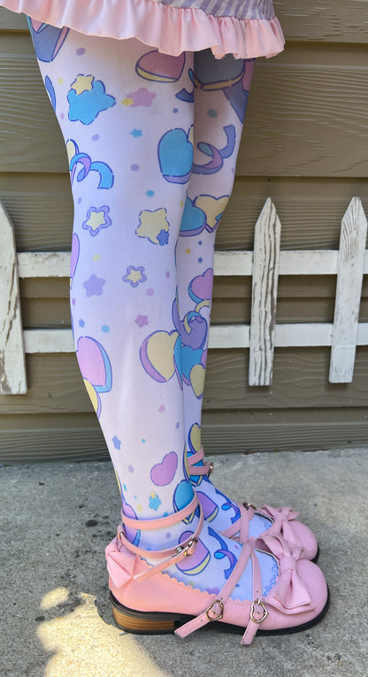 Conversation Confetti Hearts Tights