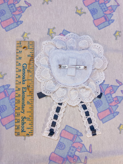 Black and White Little Bear Brooch (2 Types)