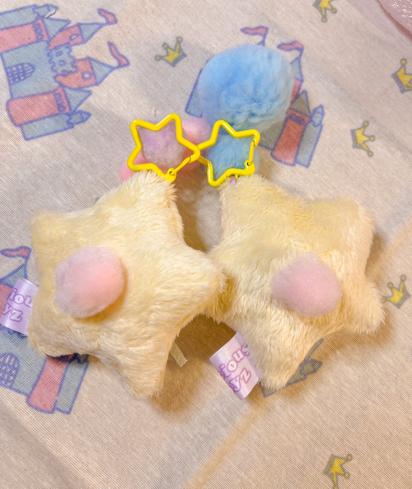 Mini Star Keychain with Pink Tail