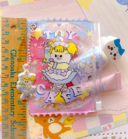Toy Cafe Clear Pouch with Puff Charm