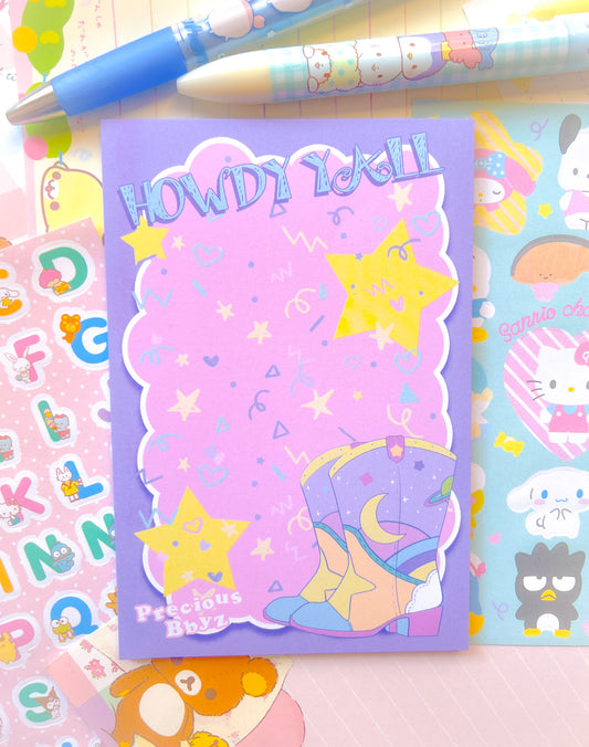 Howdy Yall 4x6 Memo Pad