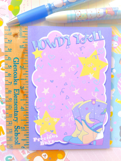 Howdy Yall 4x6 Memo Pad