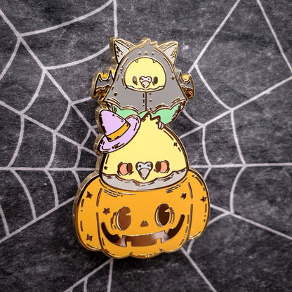 Spoopy Birb Stack Hard Enamel Pin