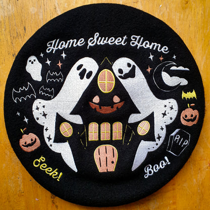 Home Sweet Home Haunted House Wool Beret