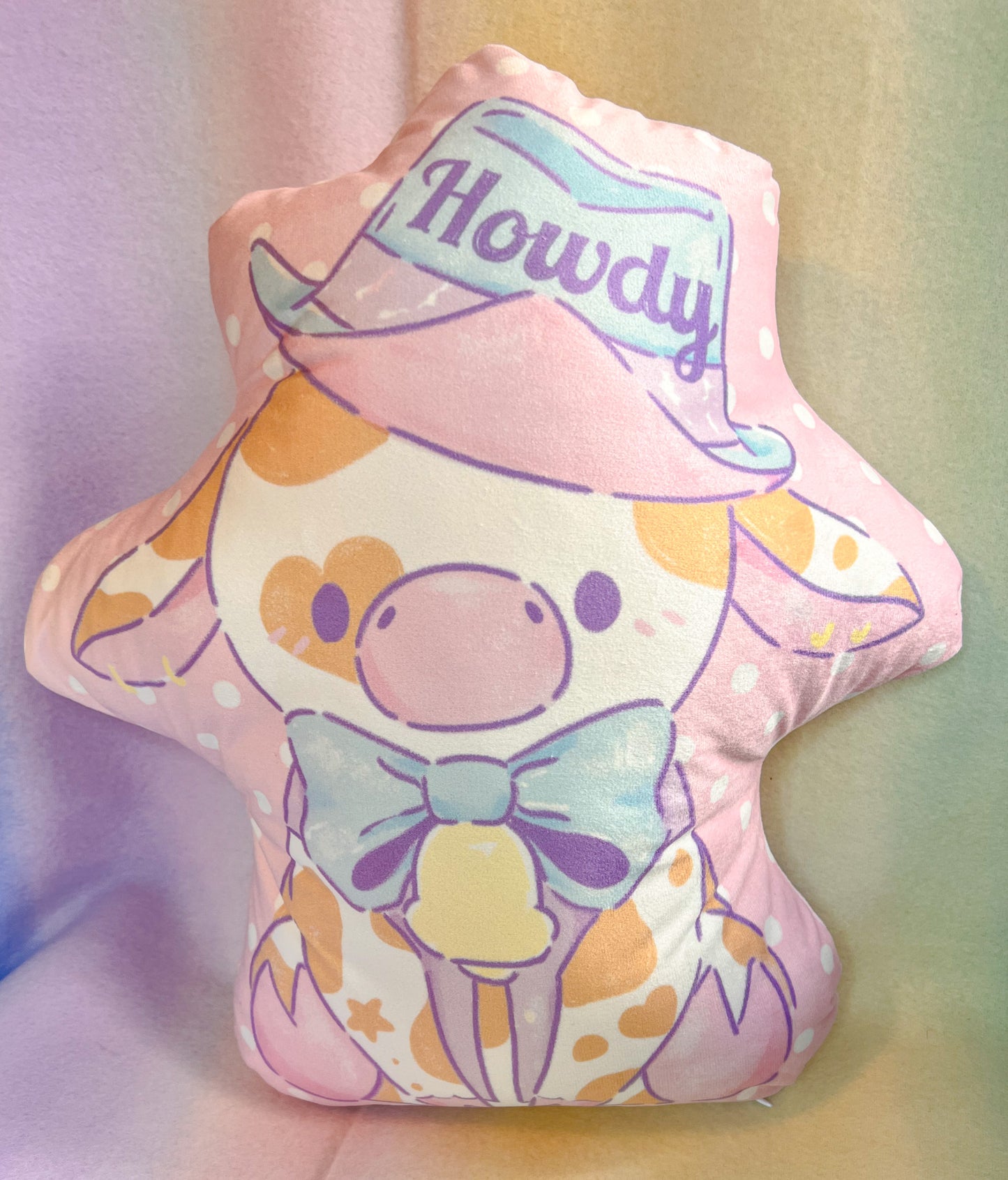 (Unstuffed) Howdy Cow Throw Pillow