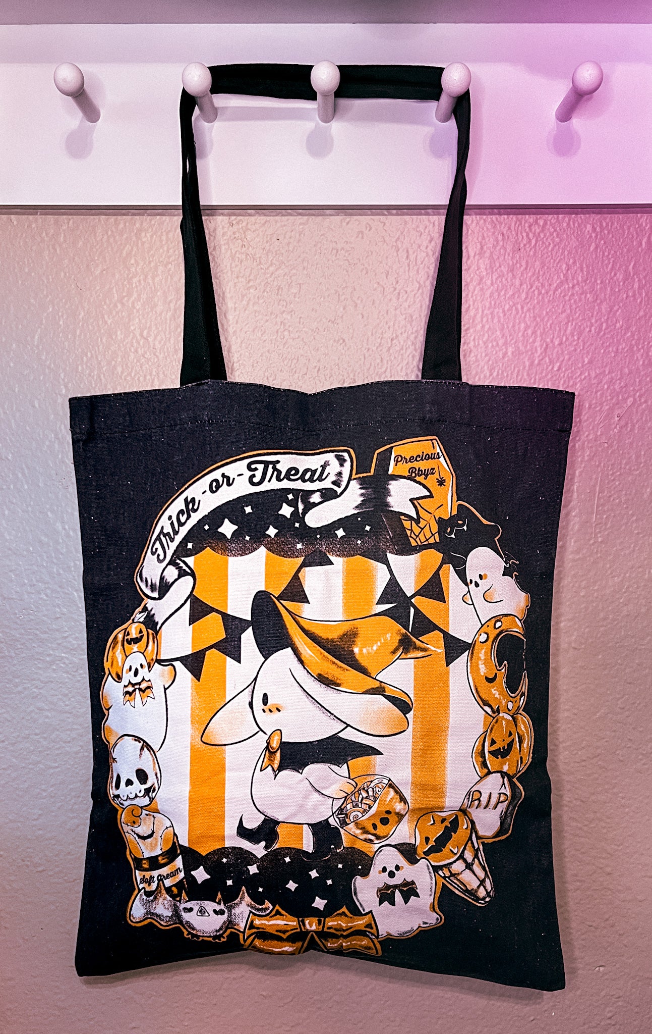 Tricks and Treats Spoopy Canvas Tote