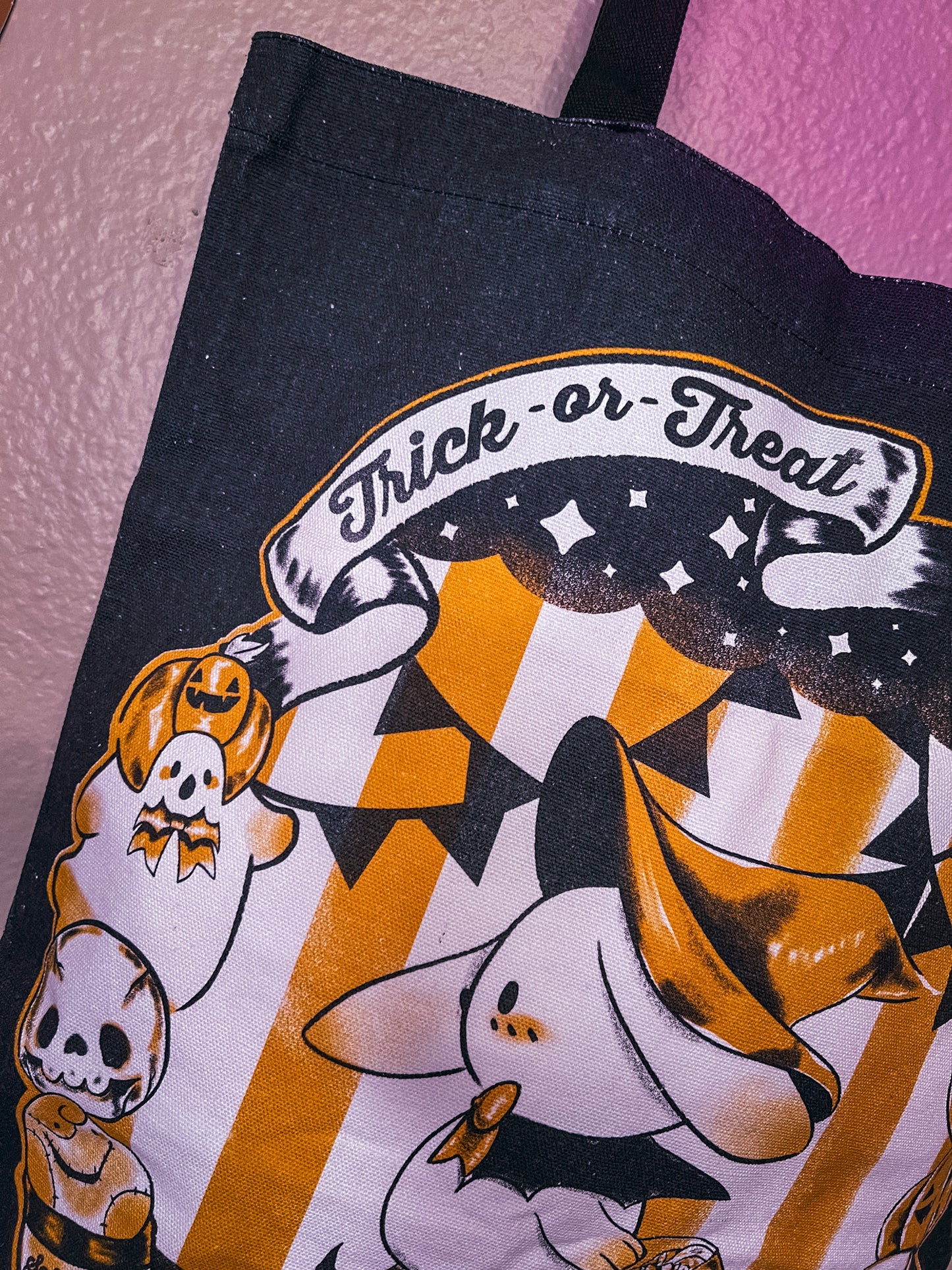 Tricks and Treats Spoopy Canvas Tote