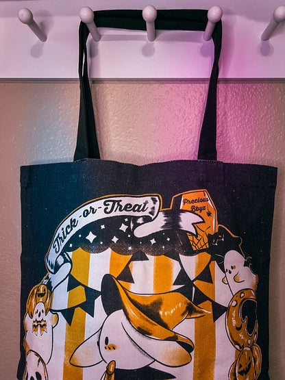 Tricks and Treats Spoopy Canvas Tote